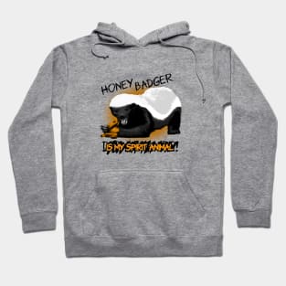 Honey Badger Meme, dark text Hoodie